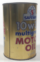 Vintage Safeway 10w30 Multigrade Motor Oil 5 7/8" Tall 1 Litre Metal Oil Can