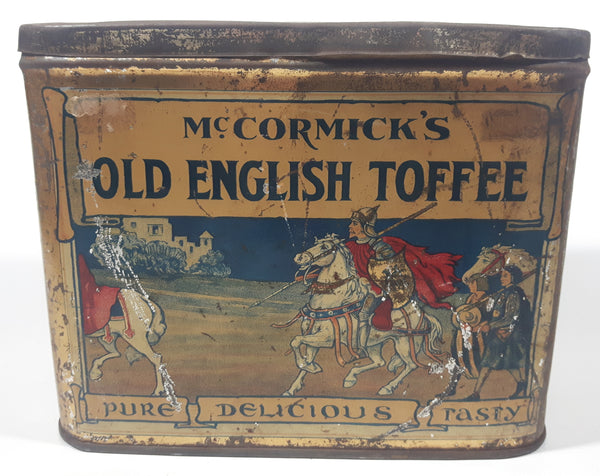 Vintage McCormick's Old English Toffee Pure Delicious Tasty Tin Metal Container