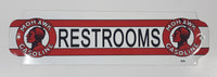 Antique Mohawk Gasoline Restrooms 3 1/4" x 12" Porcelain Enamel Metal Sign