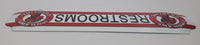 Antique Mohawk Gasoline Restrooms 3 1/4" x 12" Porcelain Enamel Metal Sign