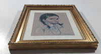 Vintage Dorothy Francis First Nations Native Child 9 3/4" x 11 3/4" Framed Painting Print