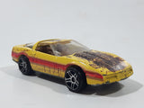 2006 Hot Wheels 1980 Corvette Yellow Die Cast Toy Car Vehicle