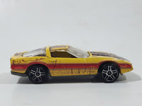 2006 Hot Wheels 1980 Corvette Yellow Die Cast Toy Car Vehicle