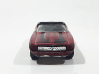 2007 Hot Wheels '69 Camaro Convertible Metalflake Dark Red Die Cast Toy Car Vehicle