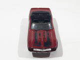 2007 Hot Wheels '69 Camaro Convertible Metalflake Dark Red Die Cast Toy Car Vehicle