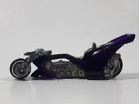 2001 Hot Wheels First Editions Fright Bike Motorcycle Clear Purple Die Cast Toy Car Vehicle