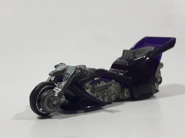 2001 Hot Wheels First Editions Fright Bike Motorcycle Clear Purple Die Cast Toy Car Vehicle