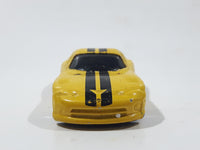 2009 Maisto 1998 Dodge Viper GT2 Yellow With Black Stripes Die Cast Toy Car Vehicle Missing Spoiler