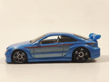 2008 Hot Wheels Web Trading Cars AMG Mercedes CLK DTM Metalflake Light Blue Die Cast Toy Car Vehicle