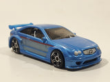 2008 Hot Wheels Web Trading Cars AMG Mercedes CLK DTM Metalflake Light Blue Die Cast Toy Car Vehicle