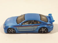 2008 Hot Wheels Web Trading Cars AMG Mercedes CLK DTM Metalflake Light Blue Die Cast Toy Car Vehicle