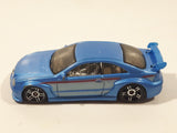 2008 Hot Wheels Web Trading Cars AMG Mercedes CLK DTM Metalflake Light Blue Die Cast Toy Car Vehicle