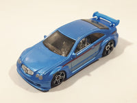 2008 Hot Wheels Web Trading Cars AMG Mercedes CLK DTM Metalflake Light Blue Die Cast Toy Car Vehicle