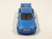 2008 Hot Wheels Web Trading Cars AMG Mercedes CLK DTM Metalflake Light Blue Die Cast Toy Car Vehicle