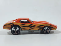 1998 Hot Wheels Tattoo Machines Corvette Stingray Orange Die Cast Toy Car Vehicle