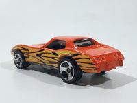 1998 Hot Wheels Tattoo Machines Corvette Stingray Orange Die Cast Toy Car Vehicle