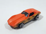 1998 Hot Wheels Tattoo Machines Corvette Stingray Orange Die Cast Toy Car Vehicle