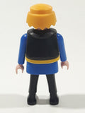 1997 Geobra Playmobil Police Officer with Life Jacket and Sunglasses 2 7/8" Tall Toy Figure