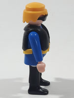 1997 Geobra Playmobil Police Officer with Life Jacket and Sunglasses 2 7/8" Tall Toy Figure
