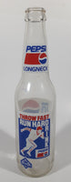 Rare Hard To Find Vintage Pepsi Cola Long Neck "Throw Fast Run Hard Drink Pepsi" Vancouver Canadians Baseball Team 355mL Clear Glass Bottle