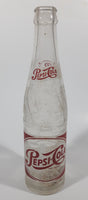 Vintage 1951 Sparkling Pepsi Cola Soda Pop Red and White 10 Fl oz Clear Glass Beverage Bottle Montreal