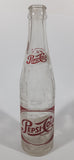 Vintage 1951 Sparkling Pepsi Cola Soda Pop Red and White 10 Fl oz Clear Glass Beverage Bottle Montreal
