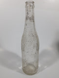 Vintage 1940s Pepsi Cola Embossed 12 Fl Oz 9 3/4" Tall Clear Glass Bottle
