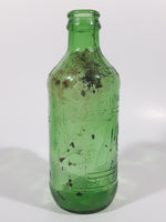 Vintage 1960s 7up "You Like It" "It Likes You" 10 Fl oz 6 1/4" Tall Stubby Embossed Green Glass Beverage Bottle