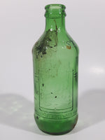 Vintage 1960s 7up "You Like It" "It Likes You" 10 Fl oz 6 1/4" Tall Stubby Embossed Green Glass Beverage Bottle