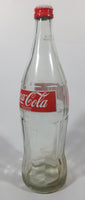 Vintage 1980s Coca Cola Coke English French 750mL 11 3/4" Tall Glass Beverage Bottle with Cap