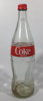 Vintage 1980s Coca Cola Coke English French 750mL 11 3/4" Tall Glass Beverage Bottle with Cap