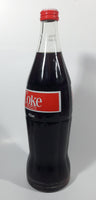 Vintage 1980s Coca Cola Coke English French 750mL 11 3/4" Tall Glass Beverage Bottle Full Never Opened