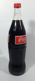 Vintage 1980s Coca Cola Coke English French 750mL 11 3/4" Tall Glass Beverage Bottle Full Never Opened