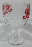 Vintage Pepsi-Cola Soda Pop 6" Tall Heavy Glass Large Goblet Style Stemmed Cup With Red Lettering