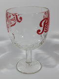 Vintage Pepsi-Cola Soda Pop 6" Tall Heavy Glass Large Goblet Style Stemmed Cup With Red Lettering