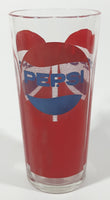 Vintage Pepsi Red and Blue 6 1/2" Tall Glass Cup