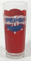 Vintage Pepsi Red and Blue 6 1/2" Tall Glass Cup