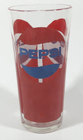 Vintage Pepsi Red and Blue 6 1/2" Tall Glass Cup