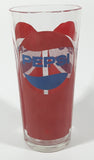 Vintage Pepsi Red and Blue 6 1/2" Tall Glass Cup