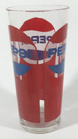 Vintage Pepsi Red and Blue 6 1/2" Tall Glass Cup