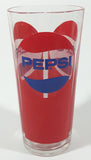 Vintage Pepsi Red and Blue 6 1/2" Tall Glass Cup