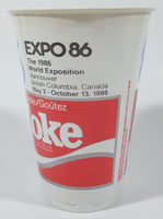 Rare Vintage Coca Cola Coke Expo 86 Vancouver 5" Tall Plastic Cup