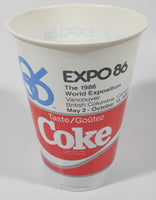 Rare Vintage Coca Cola Coke Expo 86 Vancouver 5" Tall Plastic Cup