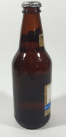 Vintage Hamm's Beer 7 3/4" Tall Paper Label Brown Amber Glass Bottle Still Full