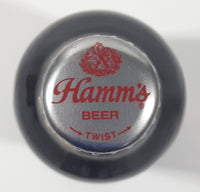 Vintage Hamm's Beer 7 3/4" Tall Paper Label Brown Amber Glass Bottle Still Full