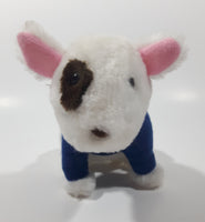 Vintage 1980s Spudz Mackenzie Bud Light Beer White Dog with Blue Sweater 6" Tall Stuffed Plush Toy