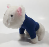 Vintage 1980s Spudz Mackenzie Bud Light Beer White Dog with Blue Sweater 6" Tall Stuffed Plush Toy