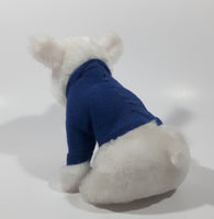 Vintage 1980s Spudz Mackenzie Bud Light Beer White Dog with Blue Sweater 6" Tall Stuffed Plush Toy