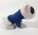 Vintage 1980s Spudz Mackenzie Bud Light Beer White Dog with Blue Sweater 6" Tall Stuffed Plush Toy