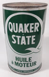 Vintage Quaker State S.A.E. 10W Motor Oil 1 Imperial Quart 1.14 Litres Metal Can Partially FULL Burlington, Ontario
